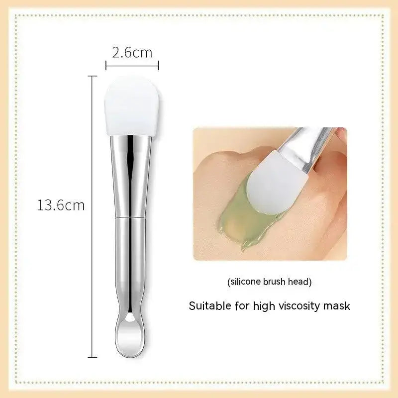 Double - Ended Silicone and Bristle Brush Facial Mask Applicator - Glam Global UK