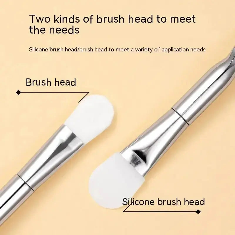 Double - Ended Silicone and Bristle Brush Facial Mask Applicator - Glam Global UK