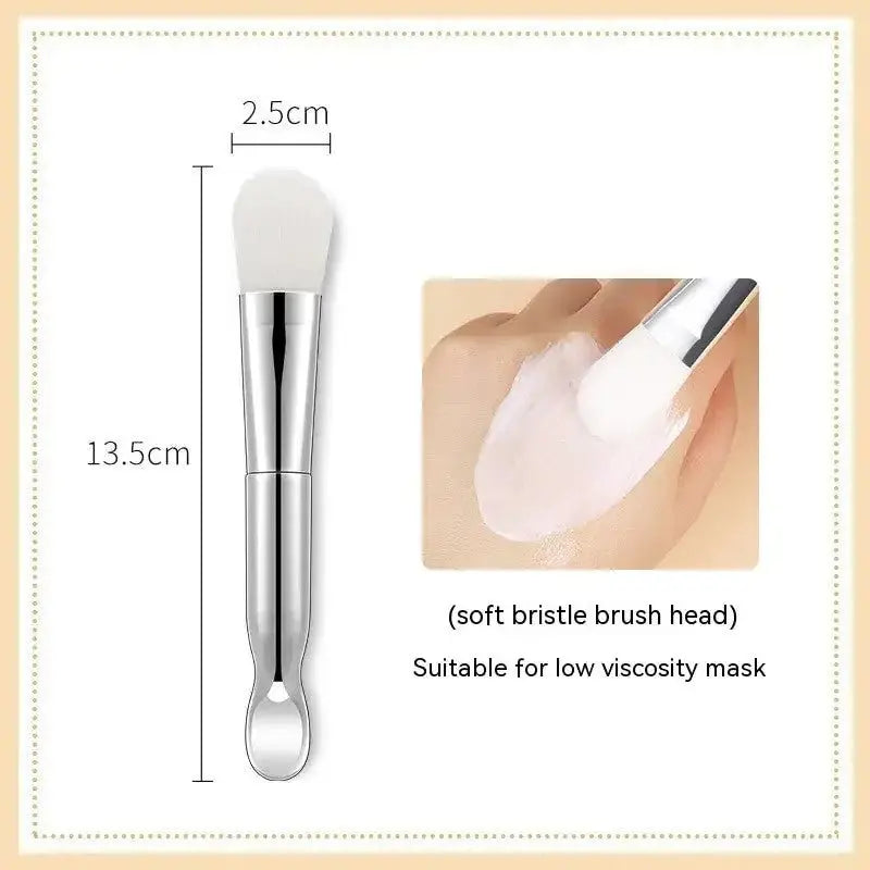 Double - Ended Silicone and Bristle Brush Facial Mask Applicator - Glam Global UK