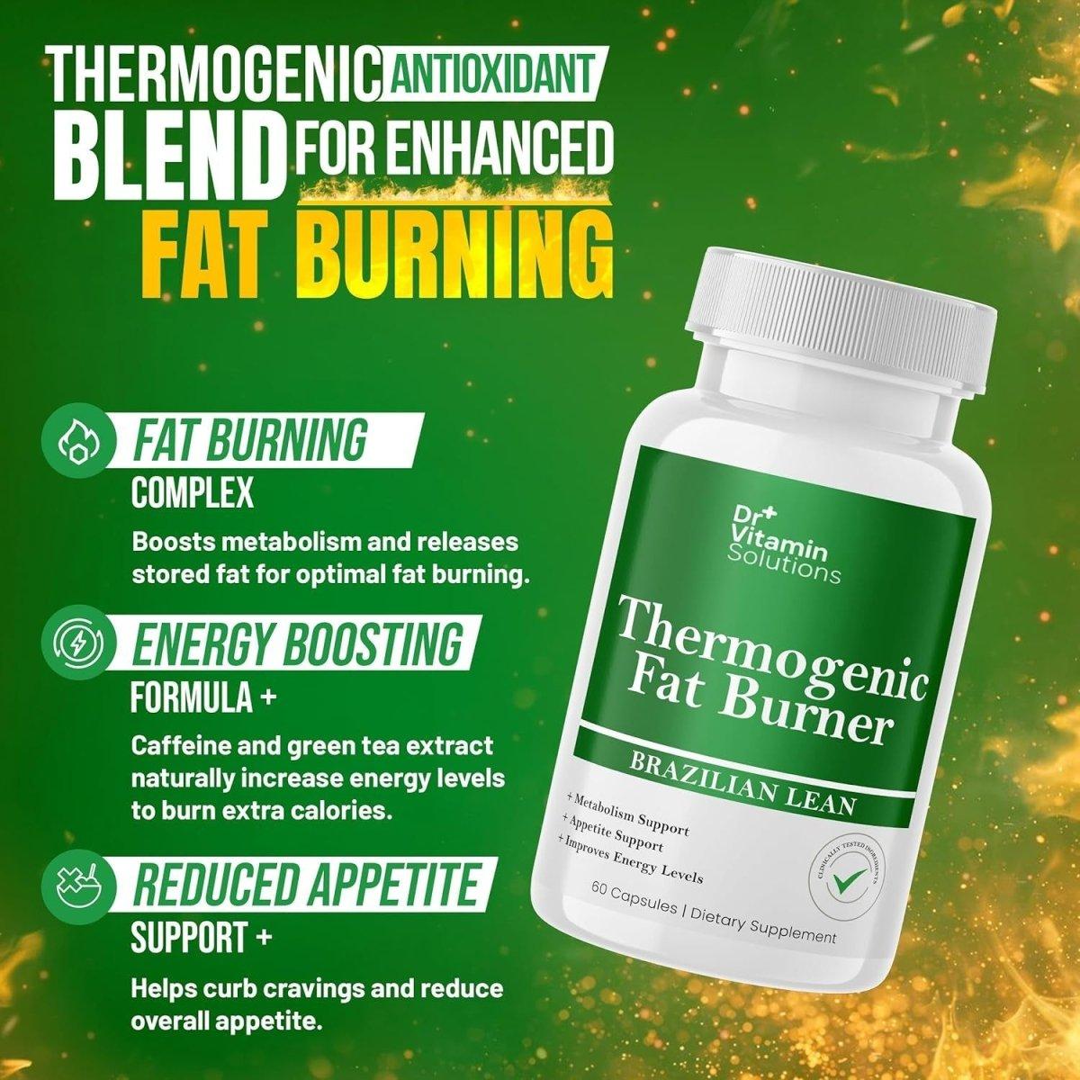 DR VITAMIN SOLUTIONS Thermogenic Fat Burner Dietary Supplement - 60 Capsules - Glam Global UK