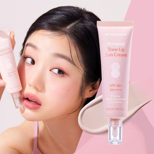 Dr.BANGGIWON Personal Tone Up Sun Cream #01 Rosy 50ml | SPF50+ PA++++ | Hydrating Tone Corrector & Makeup Base - Glam Global UKDr.BANGGIWON