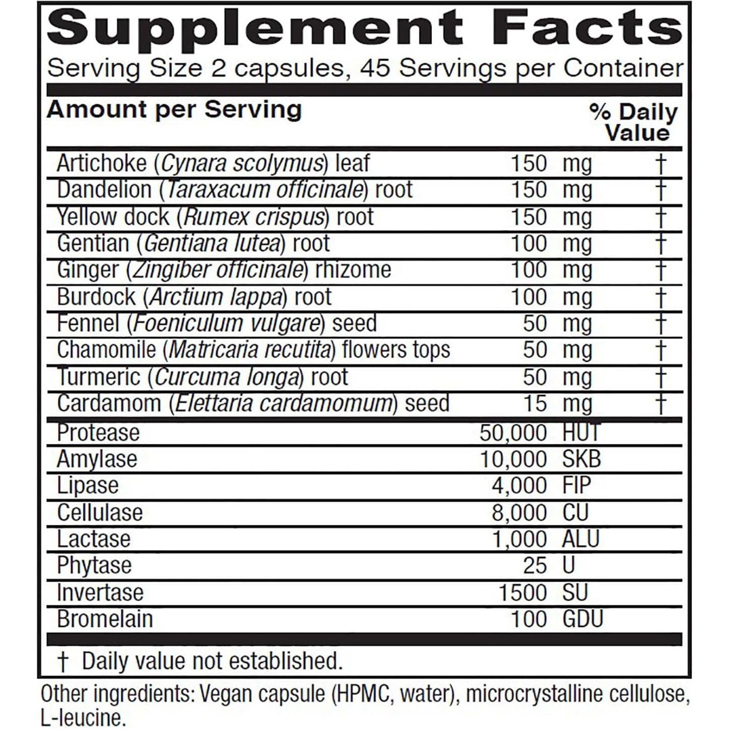 Vitanica Bitters Extra – 90 Capsules | Herbal Digestive Bitters with Enzymes for Healthy Digestion