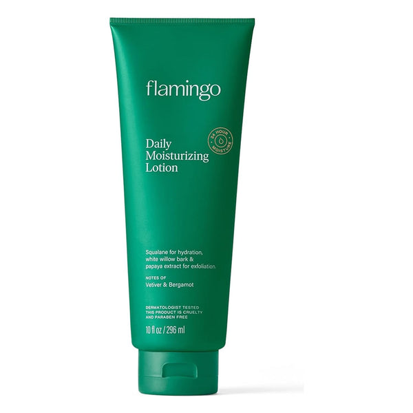 Flamingo Daily Moisturizing Lotion – 296ml | Lightweight Hydration & Gentle Exfoliation
