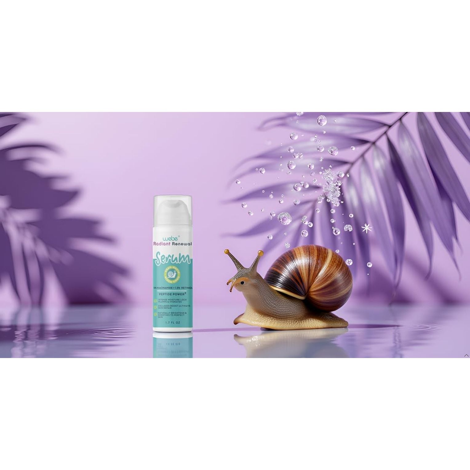 WEBE 92% Snail Mucin Radiant Renewal Serum – 50ml | Multi-Action Anti-Aging & Brightening