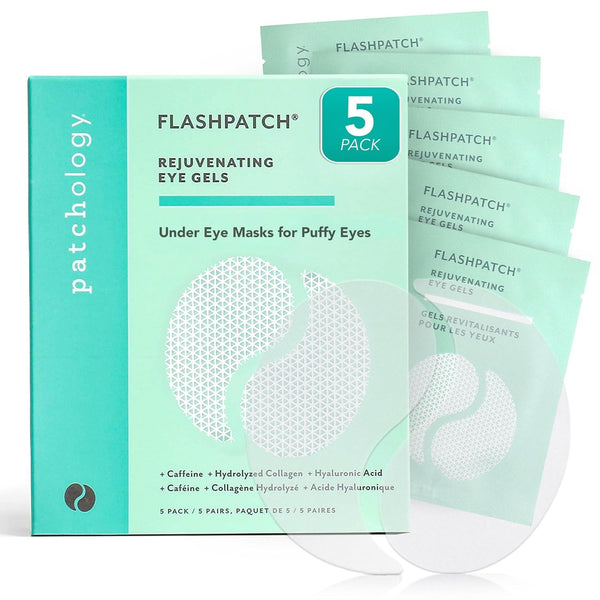 Patchology Rejuvenating Eye Gels – 5 Pack (5 Pairs) | Brighten, Depuff & Smooth Tired Eyes