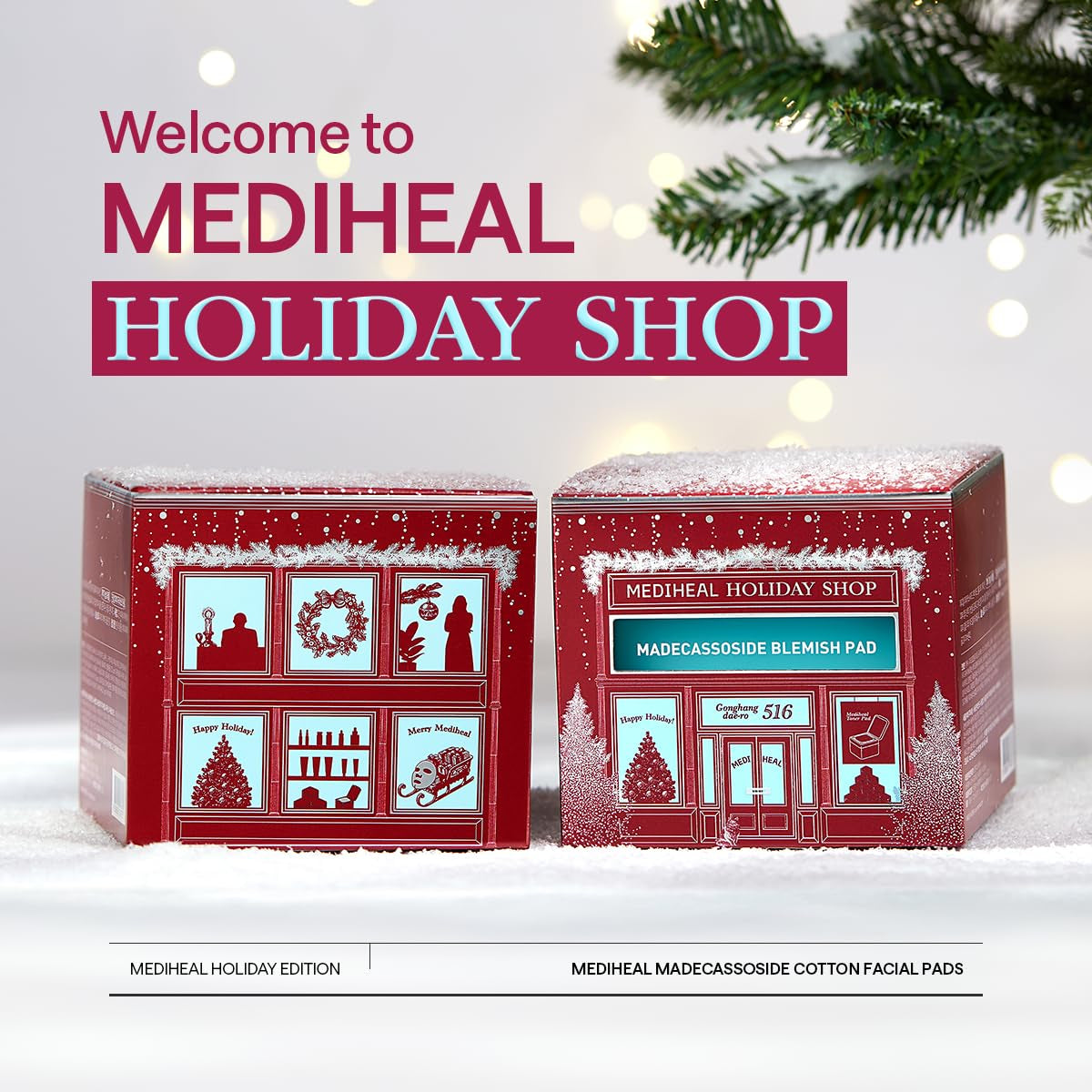 MEDIHEAL Collagen Ampoule Pad, Holiday Edition – 100 Pads | Firming & Anti-Wrinkle Care