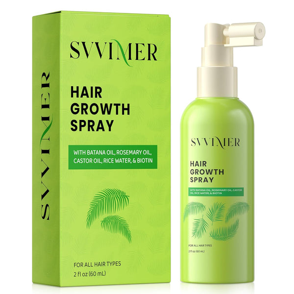 Svvimer Hair Growth Spray – 60ml | Rosemary, Biotin, Caffeine & Rice Water for Thicker, Fuller Hair