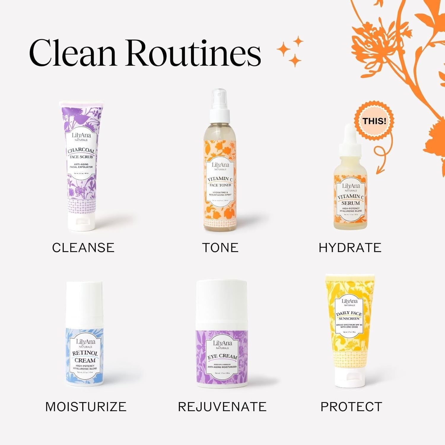 LilyAna Naturals Glow Boosting Vitamin C Serum – 30g | Brighten, Firm & Hydrate for Radiant, Youthful Skin