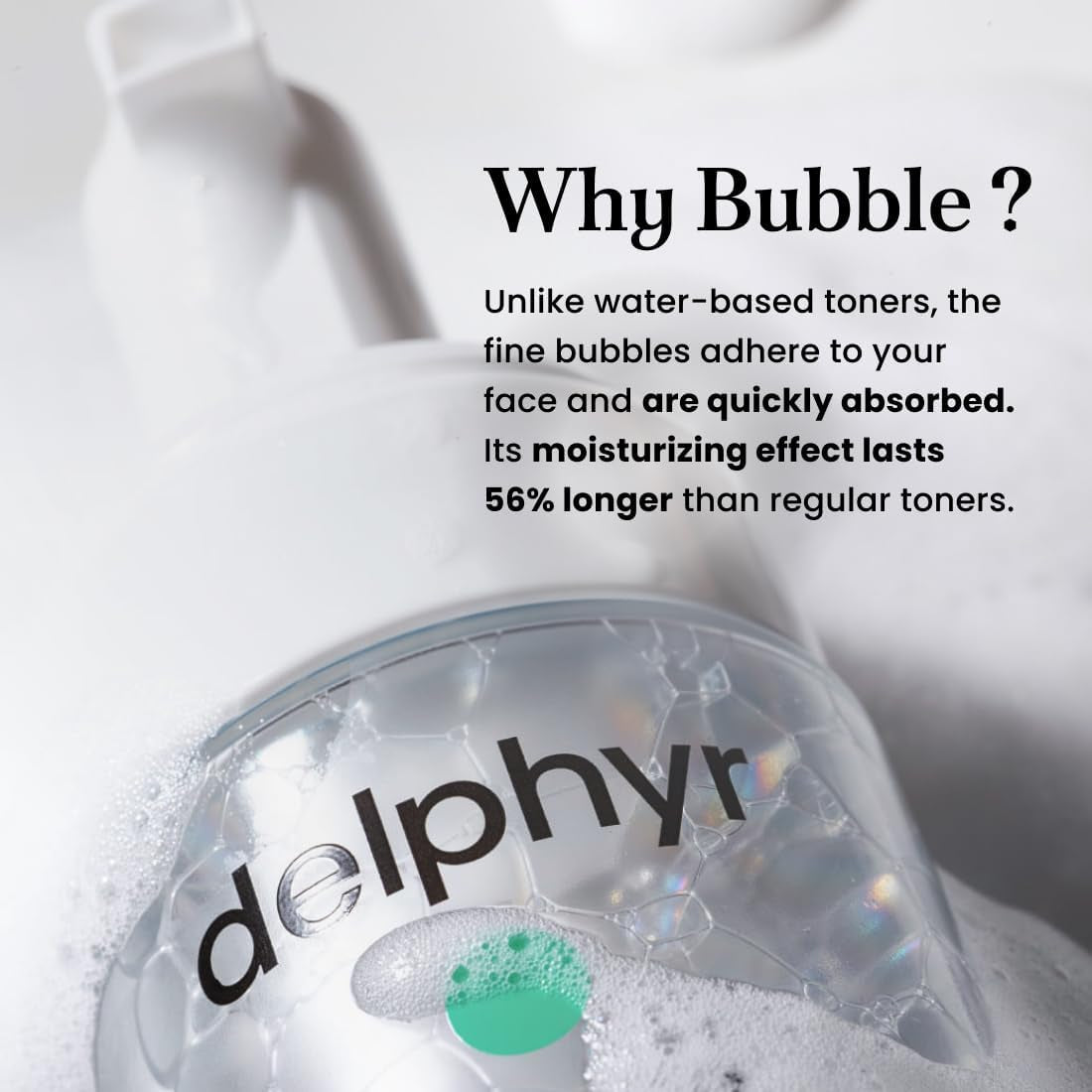 delphyr Liposome Waterful Bubble Toner – 150ml | Hydrating, Soothing Bubble Toner