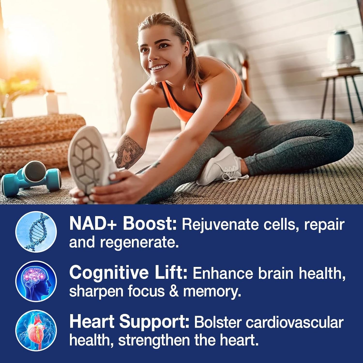 MSLOTAL Liposomal NAD+ Skin Aging Support – 80 Capsules | Anti-Aging, Energy & Cognitive Boost