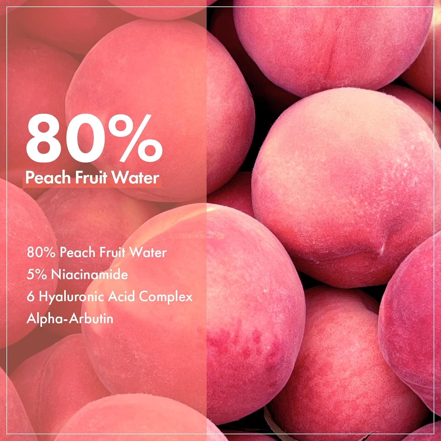 Peach 80 Niacin Serum, 5% Niacinamide, Alpha-Arbutin, Vitamin B12, Glass Skin, Hydrating Face Serum for Dark Spots, Pore Minimizer, Uneven Tone, Dullness, Korean Skincare, 33Ml/1.11 Fl. Oz.