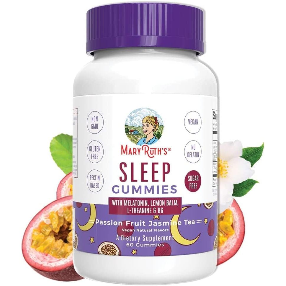 MaryRuth Organics Sleep Gummies – 60 Gummies | Vegan Melatonin with L-Theanine & Lemon Balm for Restful Sleep
