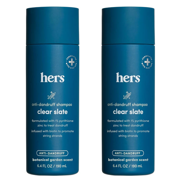 Hers Clear Slate Anti-Dandruff Shampoo – 190ml (2 Pack) | Flake Control & Scalp Support for Women