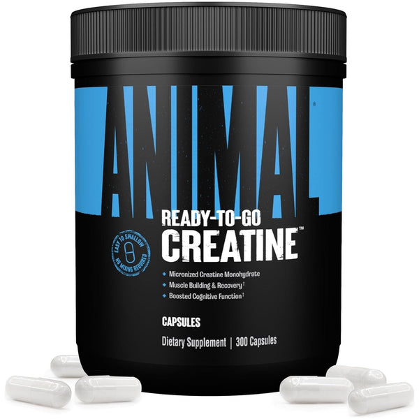 Animal Micronized Creatine Monohydrate Capsules – 300 Caps | 2,500mg Per Serving for Muscle Growth & Recovery
