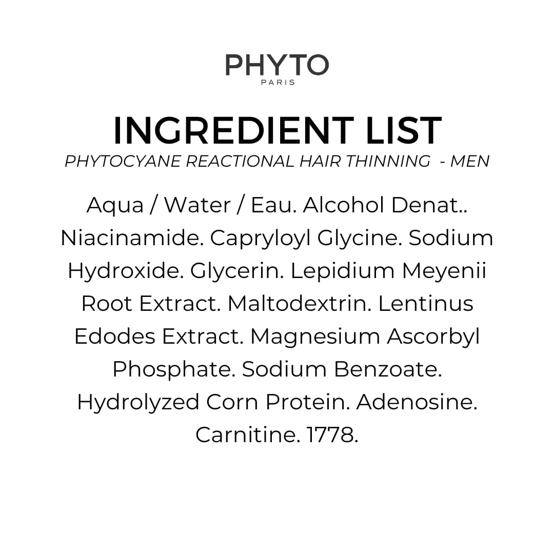 PHYTO PHYTOCYANE MEN Densifying Hair Serum – 12 Vials x 3.25ml | Hair Thinning & Density Treatment