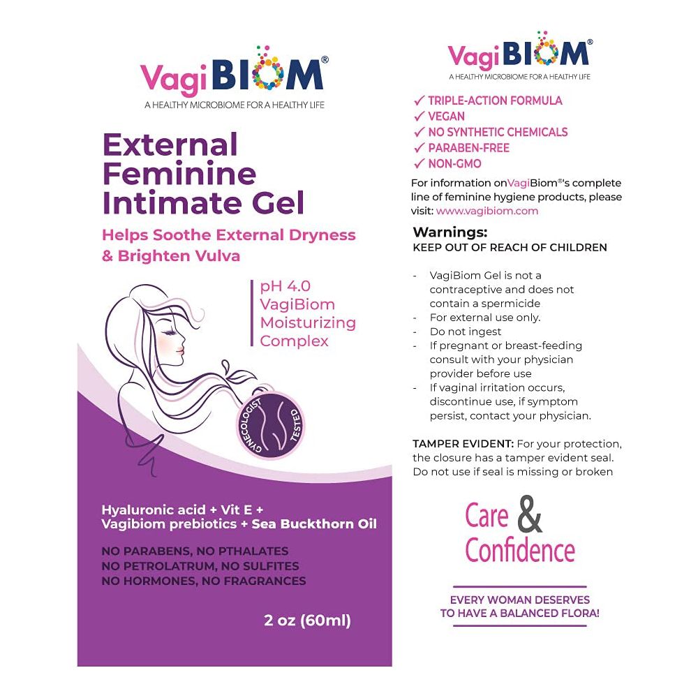 Vagibiom Probiotics VagiBiom External Feminine Intimate Gel – 60ml | Hydration & pH Balance for Feminine Comfort