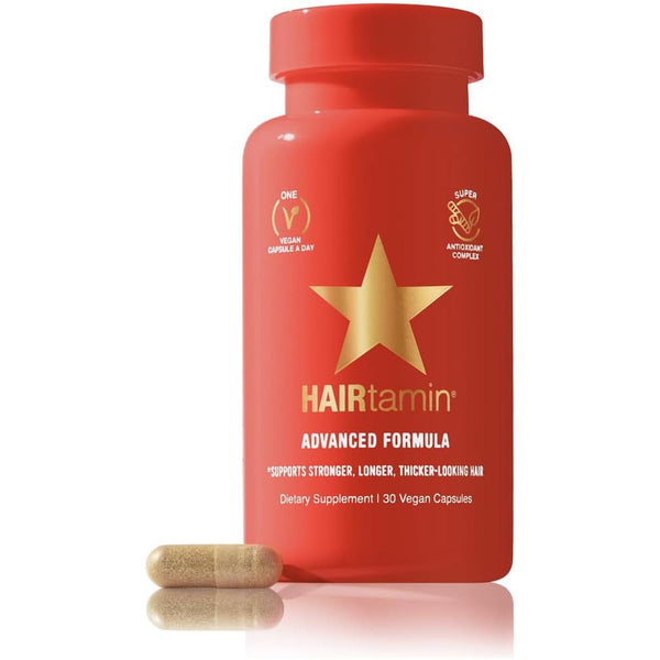 HAIRtamin Advanced Formula Hair Vitamins – 30 Capsules | Stronger, Thicker-Looking Hair for Women & Men