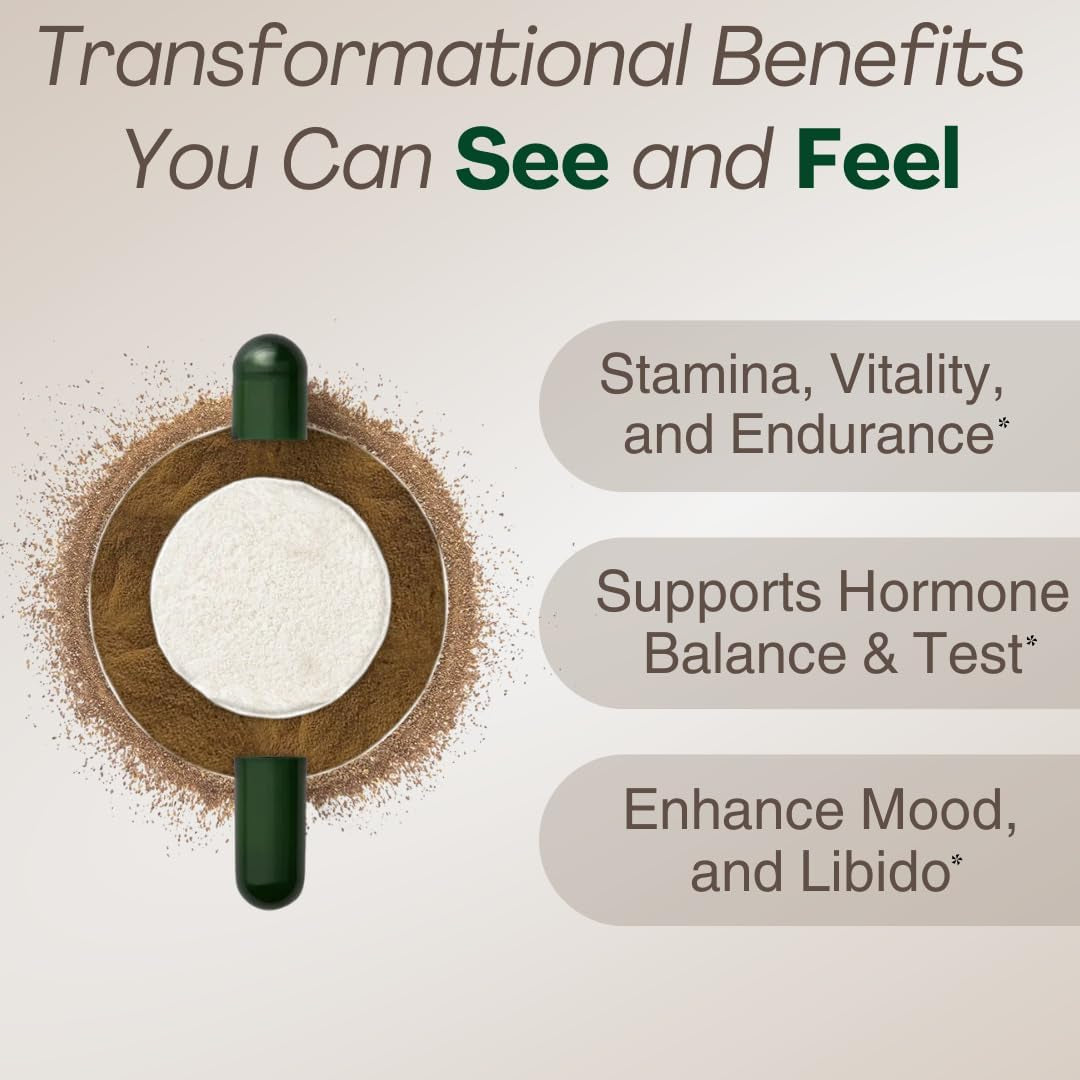 MACAPLUS+ Black Maca Root + Ashwagandha + Fenugreek - #1 Highest Potency Black Maca Root 40,000Mg 40X Strength Organic Capsules for Men and Women Supplement 100% Pure Maca Peruana 40:1 Powder Pills