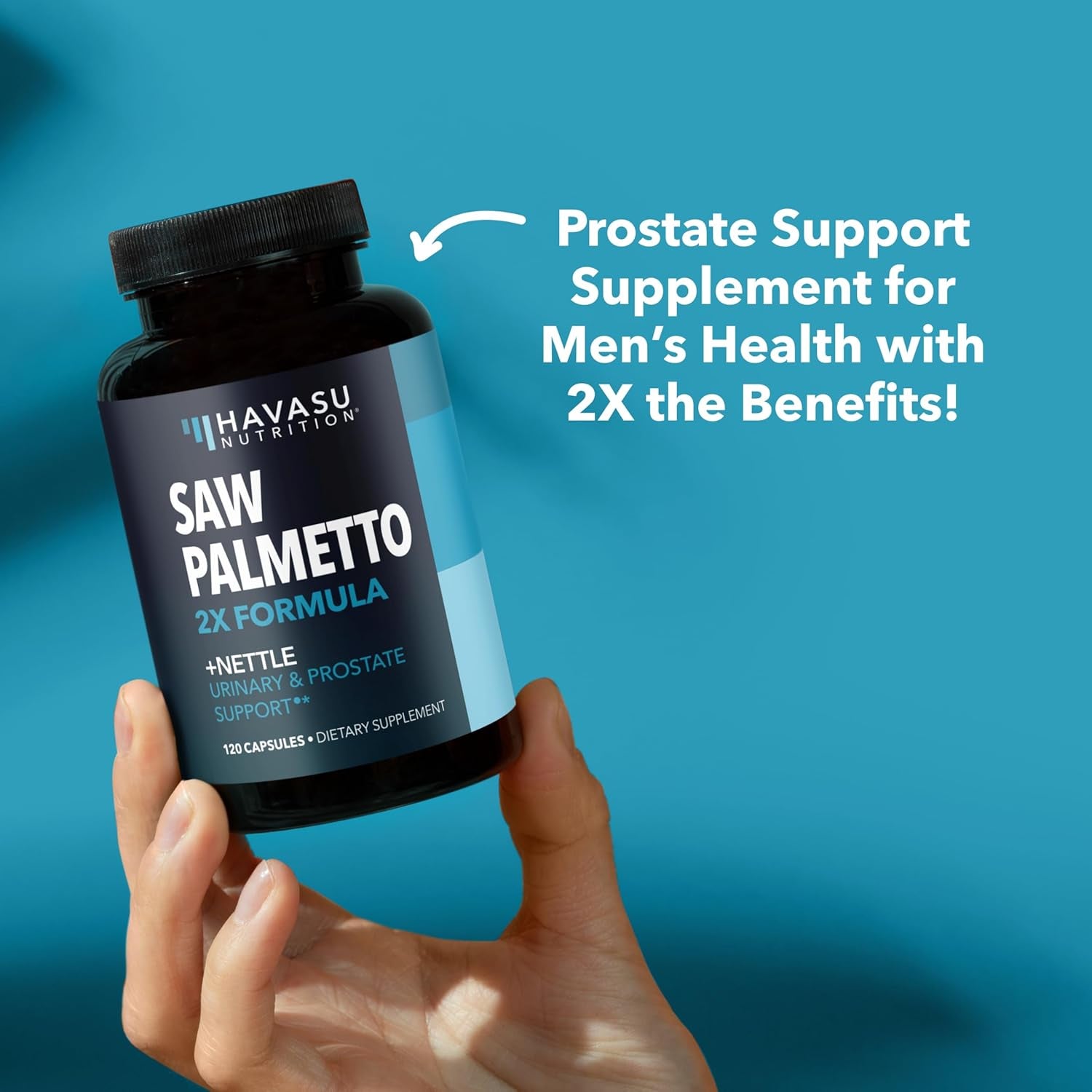 HAVASU NUTRITION Saw Palmetto 2X Formula + Nettle – 120 Capsules | Prostate, Urinary & Men’s Health Support
