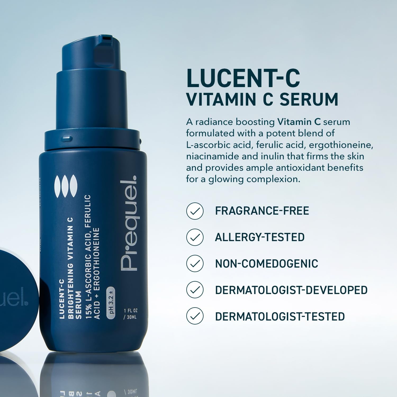 Prequel Lucent-C Brightening Vitamin C Serum – 30ml | Radiance, Firmness & Even Skin Tone