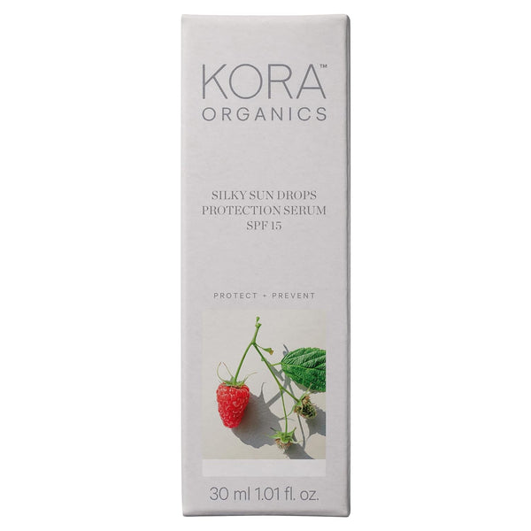 KORA Organics Silky Sun Drops SPF 30 – 30ml | Certified Organic Mineral Face Sunscreen Serum
