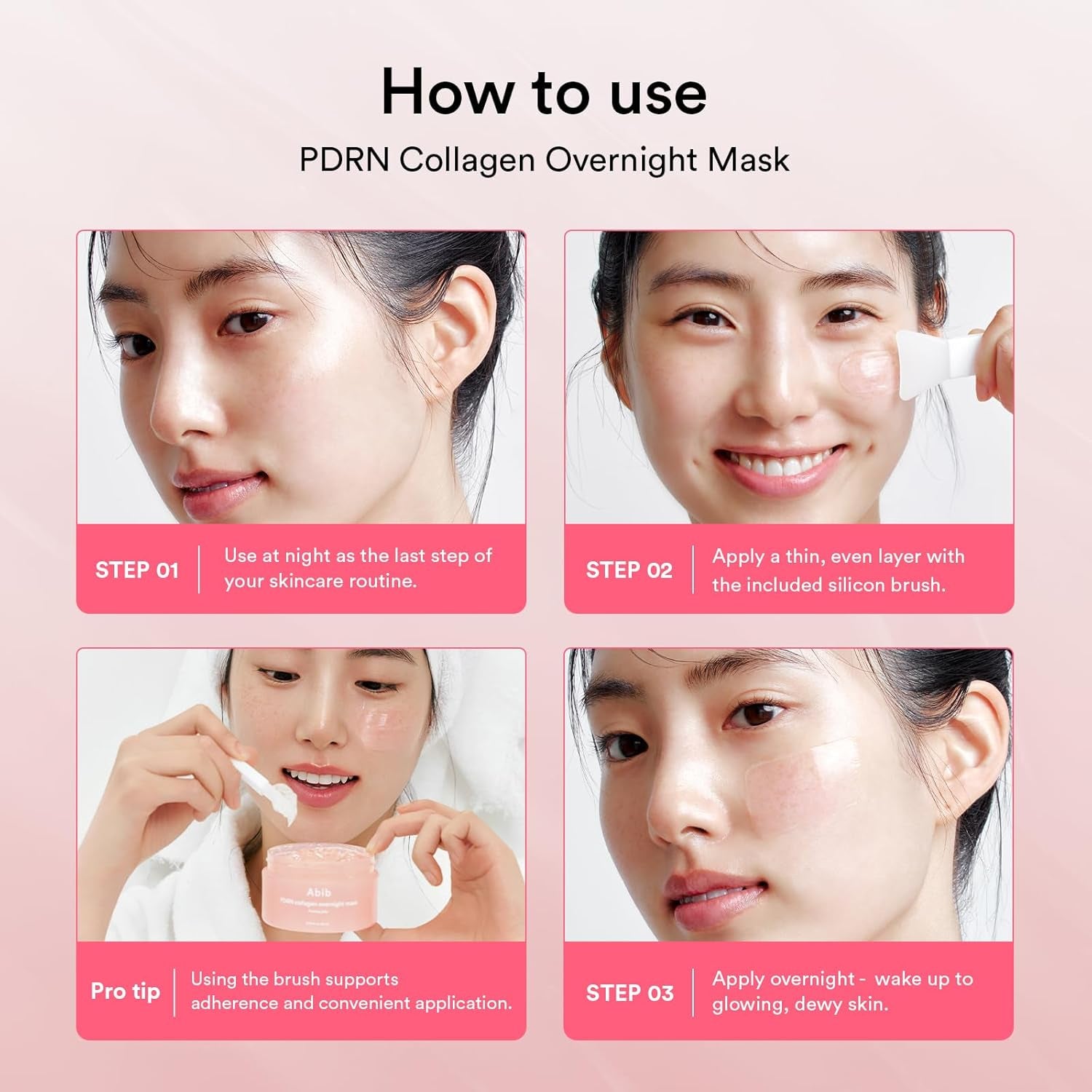 Abib PDRN Collagen Overnight Mask Firming Jelly – 80ml | Vegan PDRN, Collagen & Hyaluronic Acid for Firm, Glowing Skin
