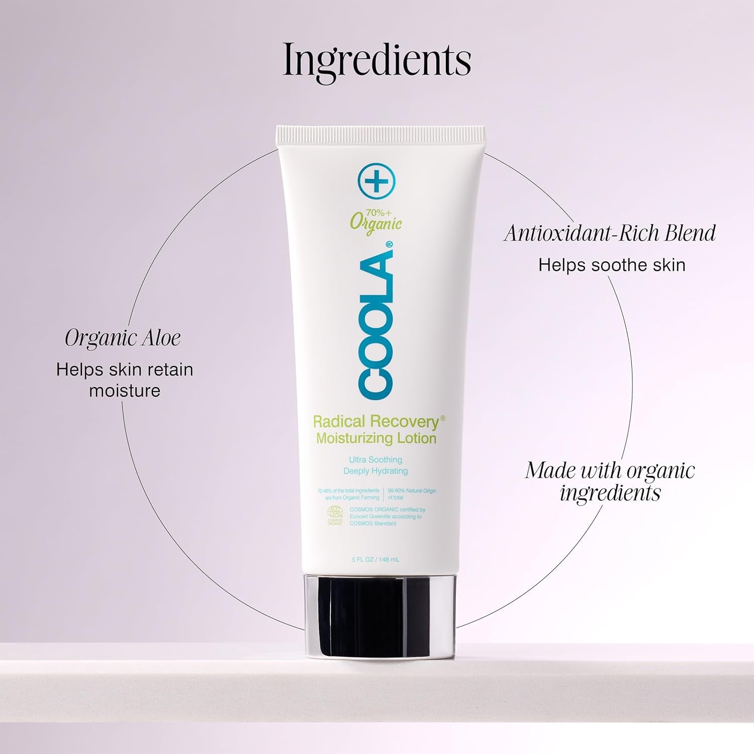 COOLA Radical Recovery Moisturizing Lotion – 148ml | After-Sun Hydration & Skin Recovery
