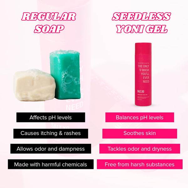 SALT.XO Seedless Yoni Gel – 237ml | Refreshing, pH-Balanced Feminine Wash