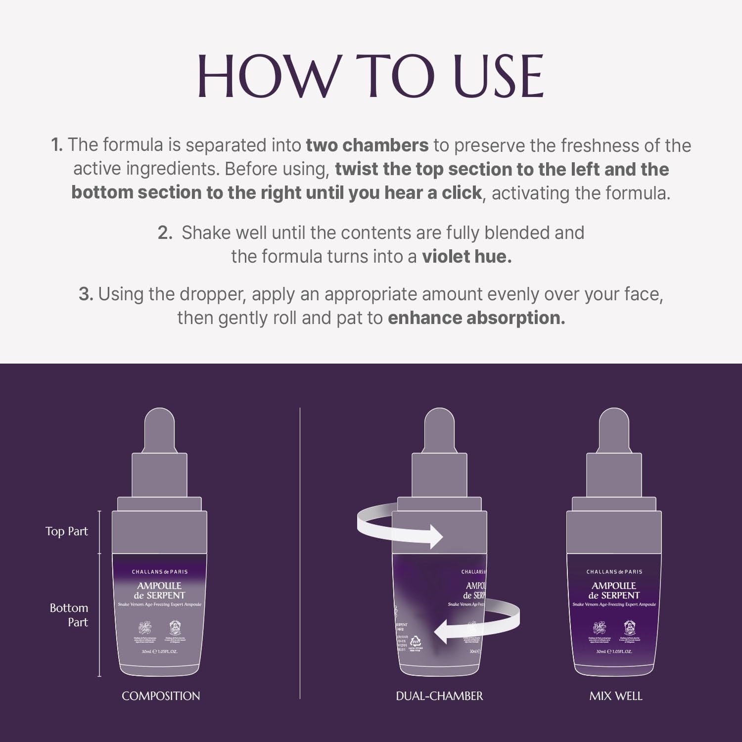 CHALLANS de PARIS Ampoule de Serpent - 30ml