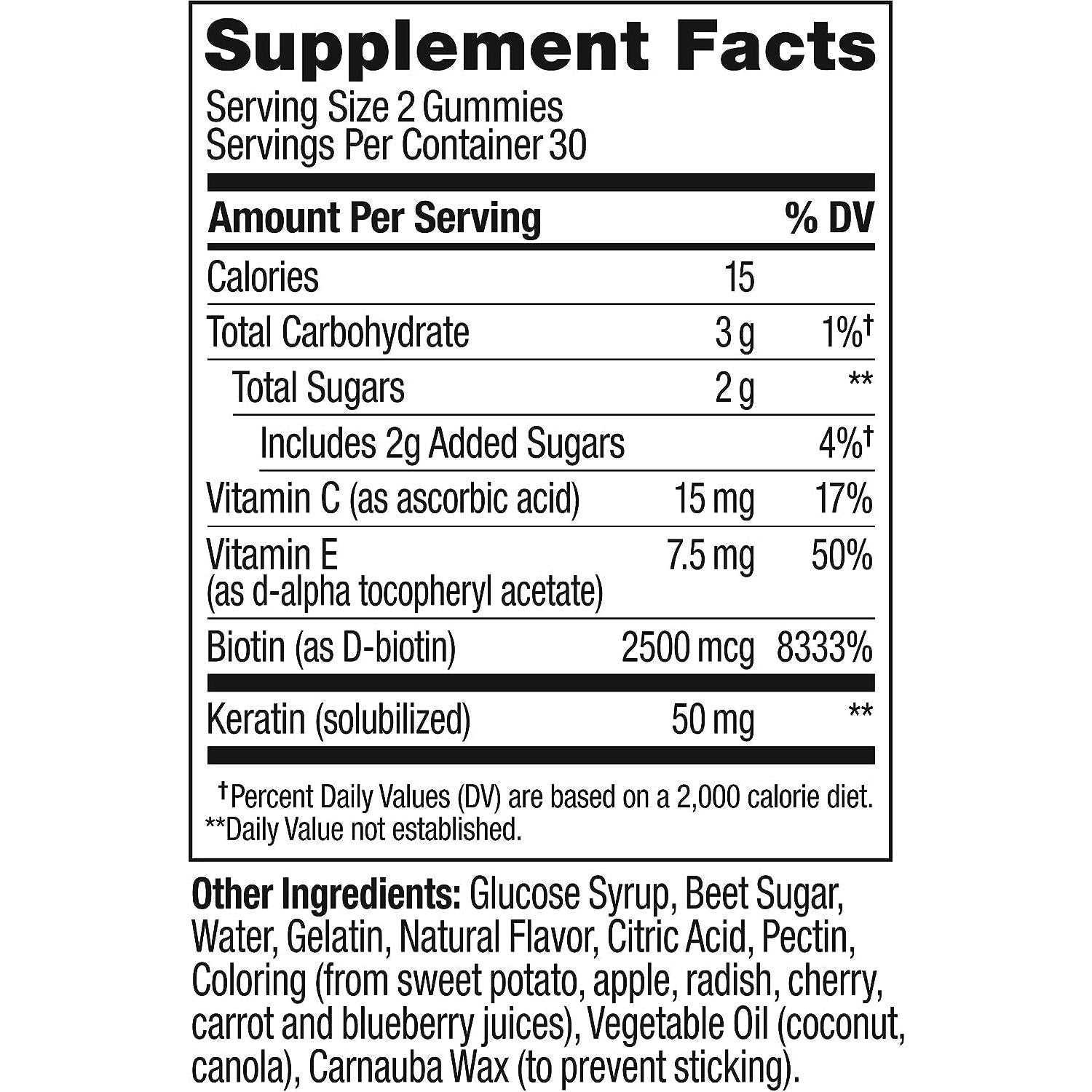 Undeniable Beauty Gummy, for Hair, Skin, Nails, Biotin, Vitamin C, Keratin, Chewable Supplement, Grapefruit, 30 Day Supply - 60 Count
