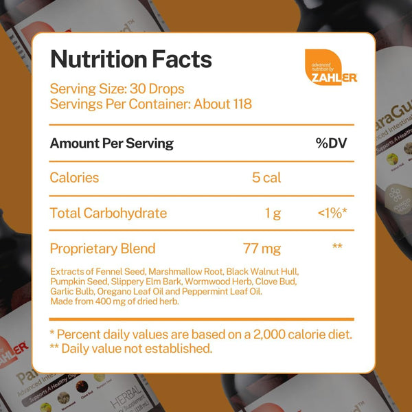 Zahler ParaGuard Liquid Drops – 118ml | Advanced Intestinal & Digestive Support with Wormwood & Herbal Cleanse Formula