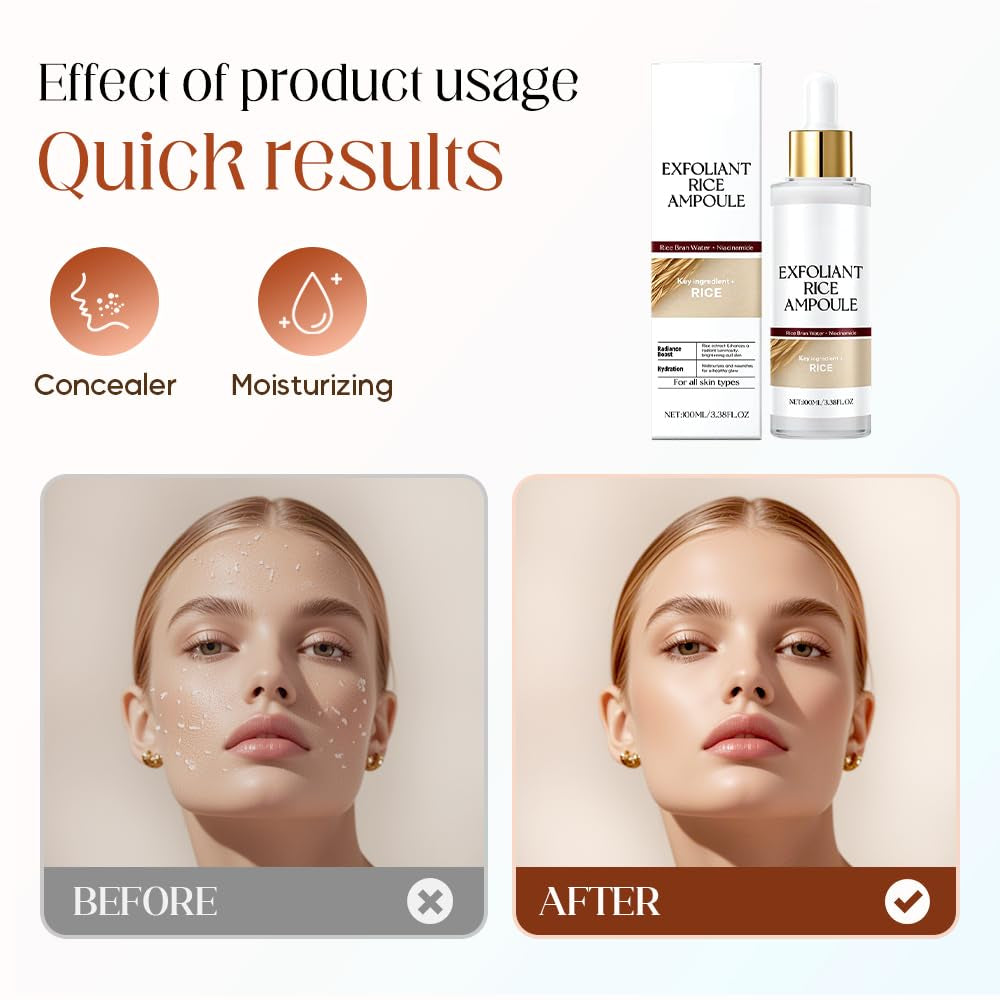 Oputemon Exfoliant Rice Ampoule Duo (Black & White) – 2 x 100ml | Gentle Exfoliation & Radiance Boost