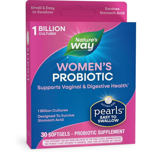 Nature's Way Women's Probiotic Pearls – 30 Softgels | Digestive, Immune & Vaginal Health Support