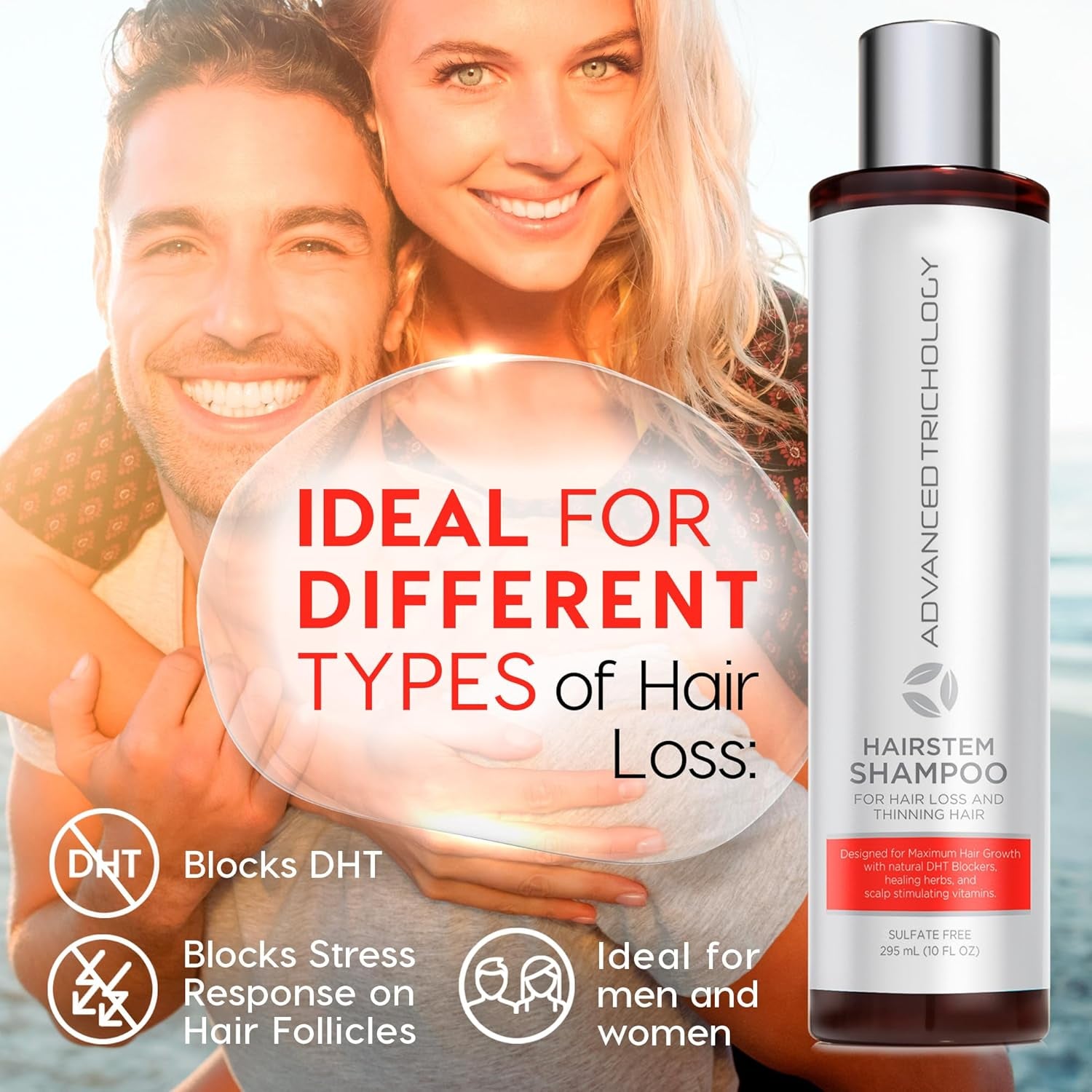 Advanced Trichology HairStem DHT Blocker Shampoo – 10oz | Clinically Developed for Hair Thinning & Scalp Health