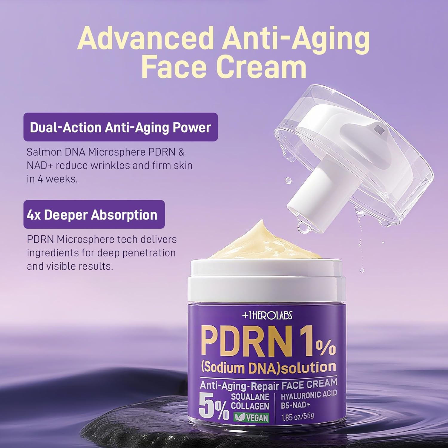 +1HEROLABS PDRN 1% (Sodium DNA) Solution Face Cream - 55g