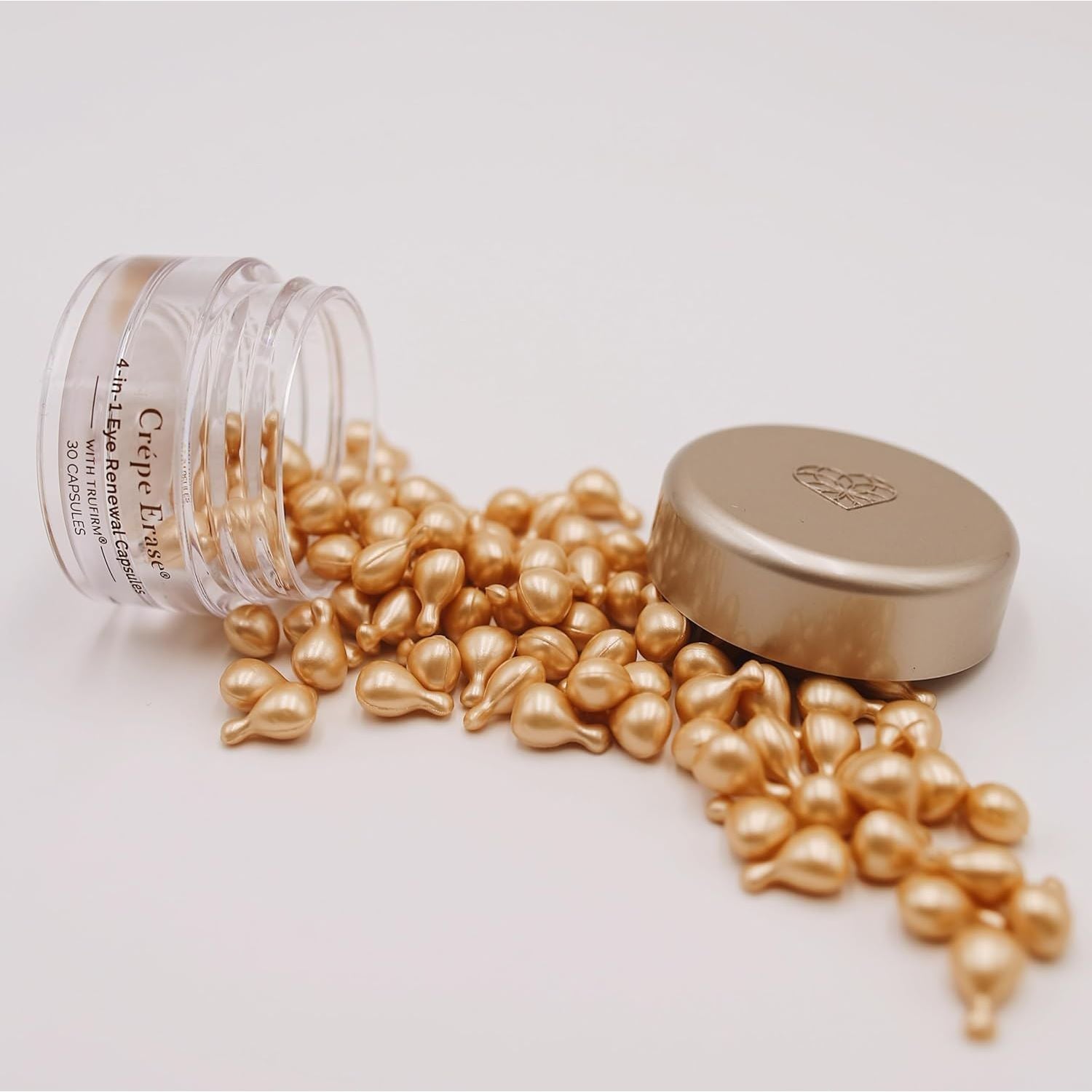 BODY FIRM Crépe Erase 4-In-1 Line Smoothing Capsules – 30 Capsules | Eye Renewal & Line-Reducing Serum