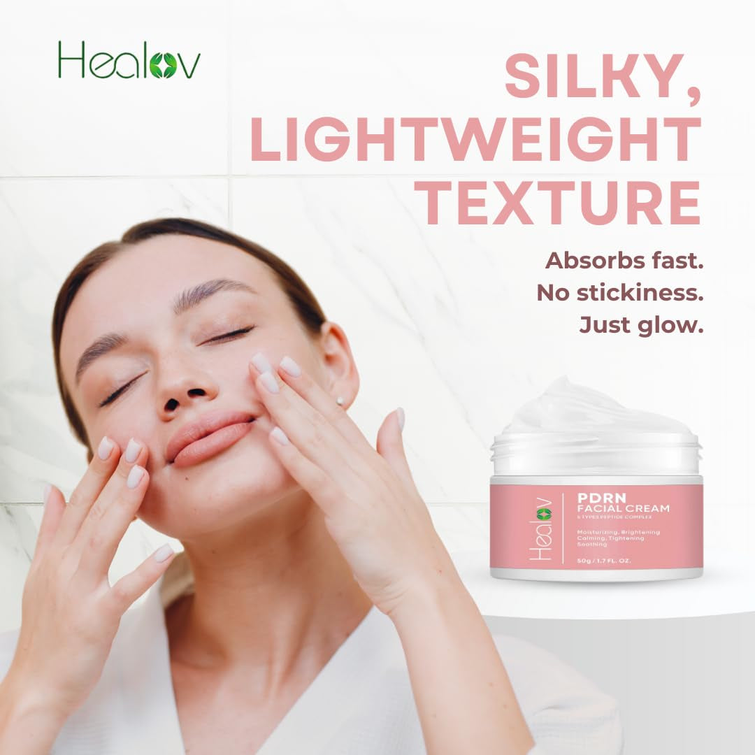 Healov PDRN Facial Cream – 50g | Advanced Salmon DNA Repair & Deep Hydration Moisturizer