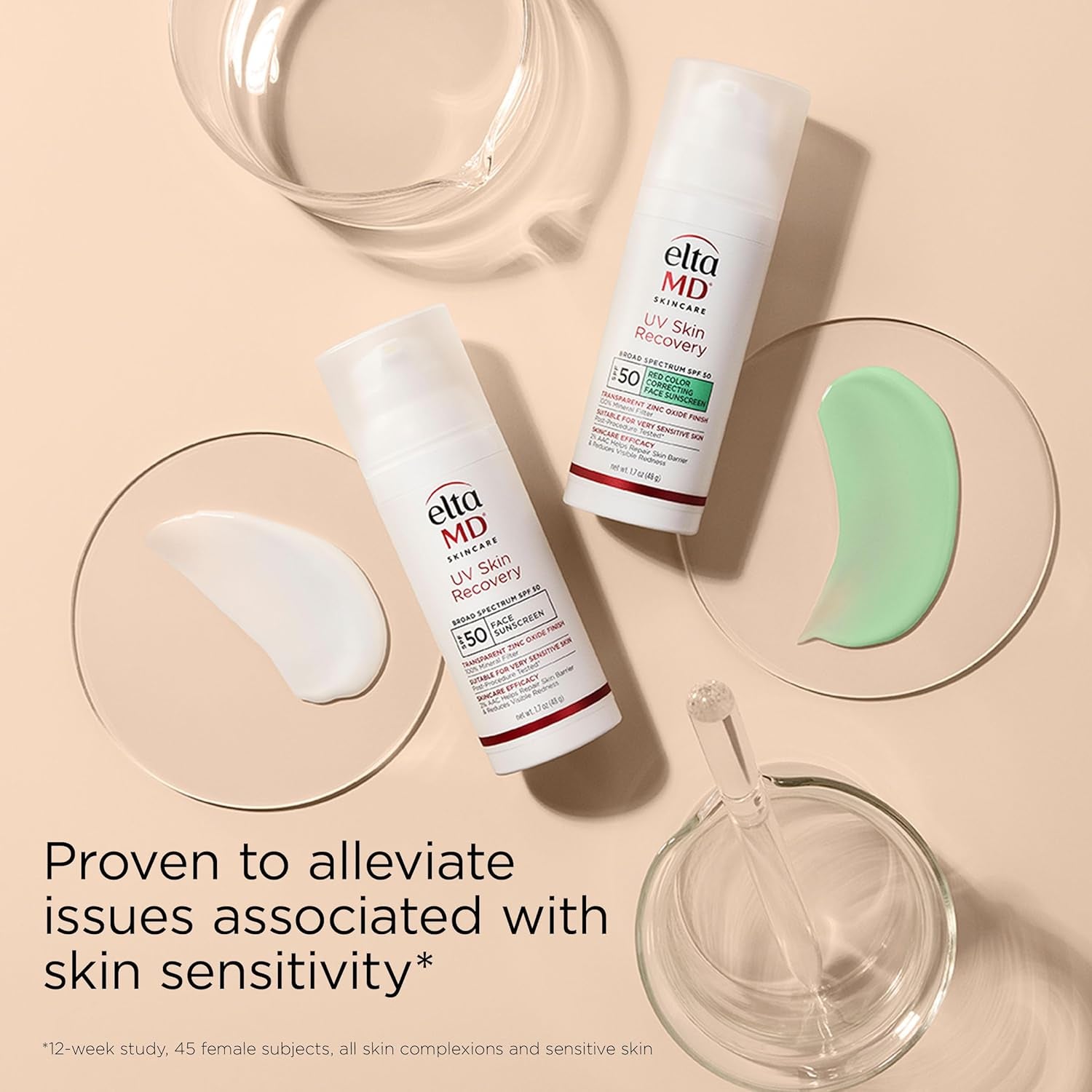 EltaMD UV Skin Recovery Face Sunscreen SPF 50 – 48g | Broad-Spectrum Protection for Sensitive, Stressed Skin