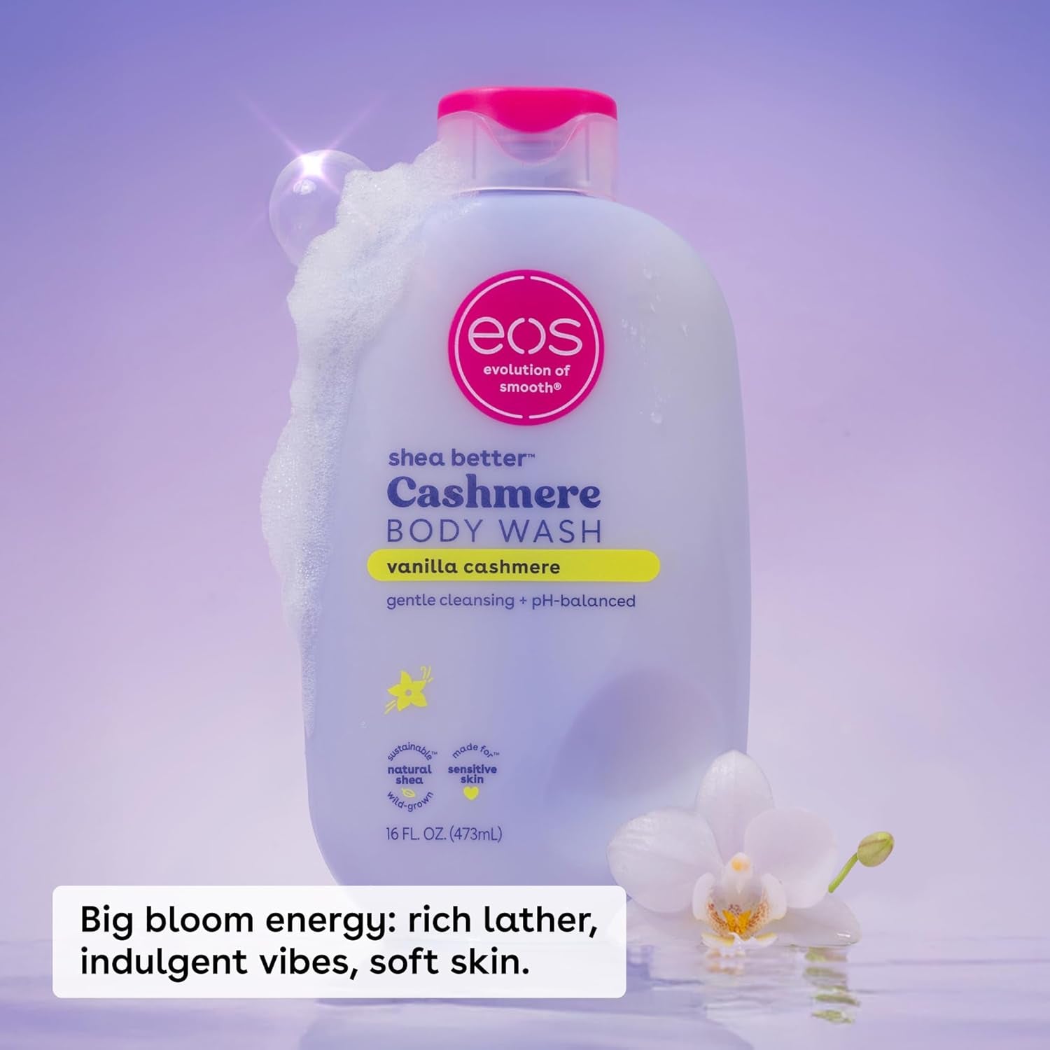 eos Shea Better Cashmere Body Wash, Vanilla Cashmere - 473ml