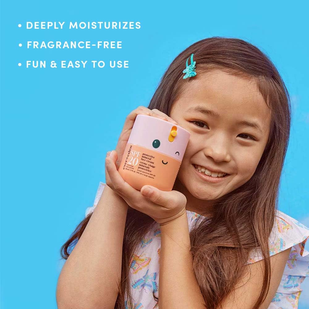 Evereden Protective Mineral Face Cream for Kids – 50ml | 4-in-1 Moisturiser with SPF 20 for Sensitive Skin