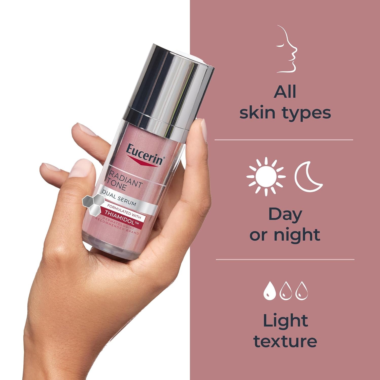 Eucerin Radiant Tone Dual Serum – 30ml | Dark Spot Corrector with Thiamidol & Hyaluronic Acid