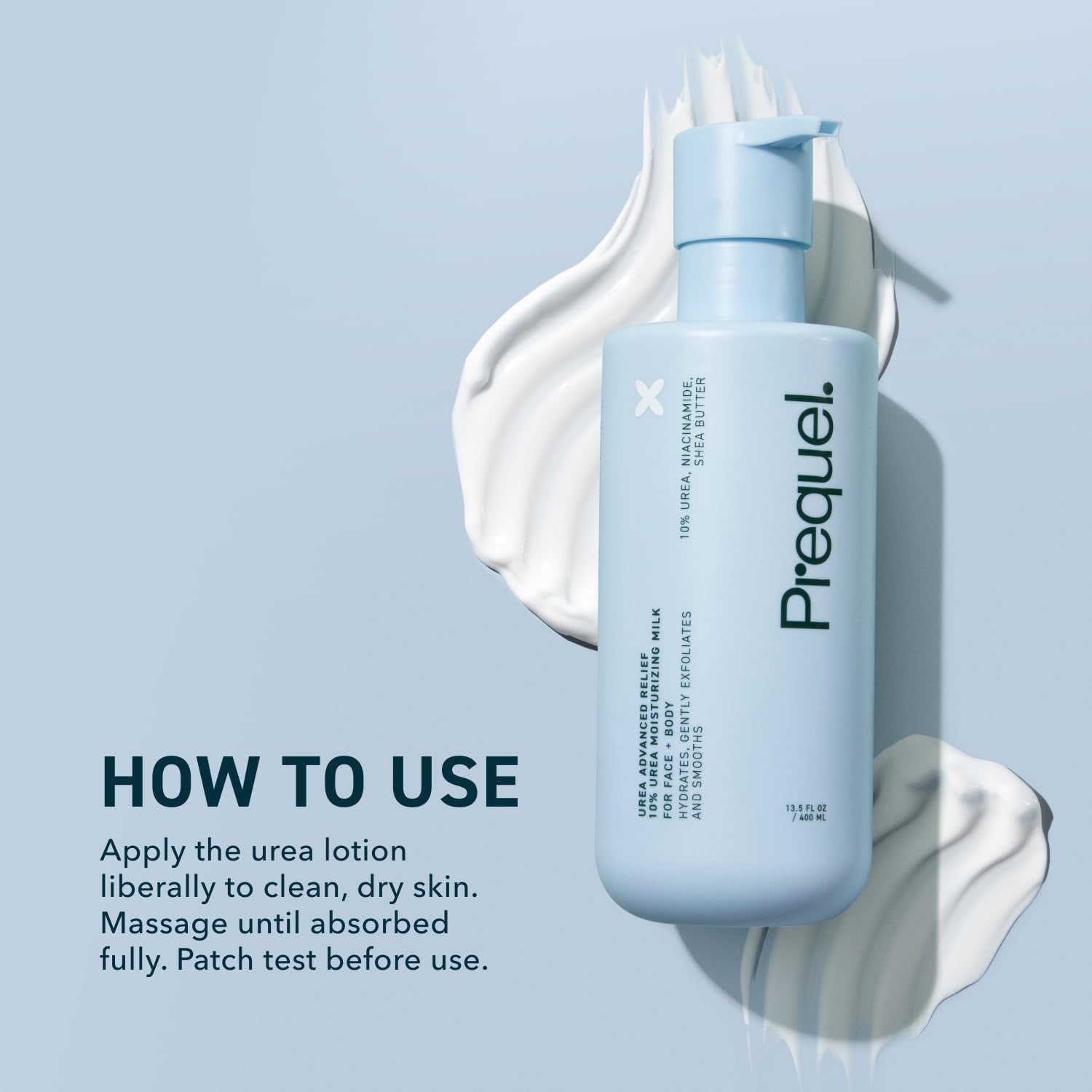 Prequel Urea Advanced Relief | 10% Urea Moisturizing Milk – 400ml (Pack of 2)