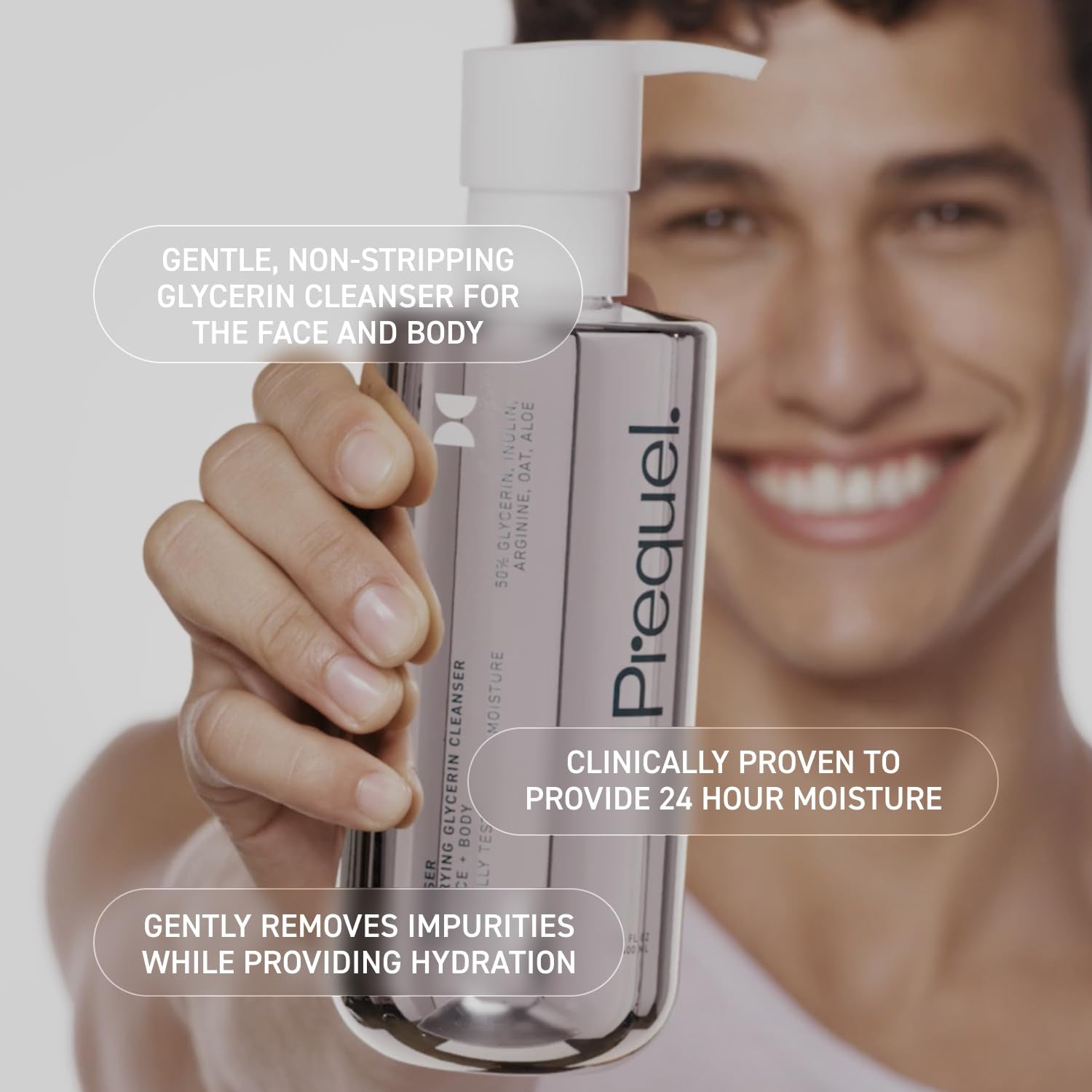 Prequel Gleanser | Non-Drying Glycerin Cleanser – 400ml (Pack of 2)