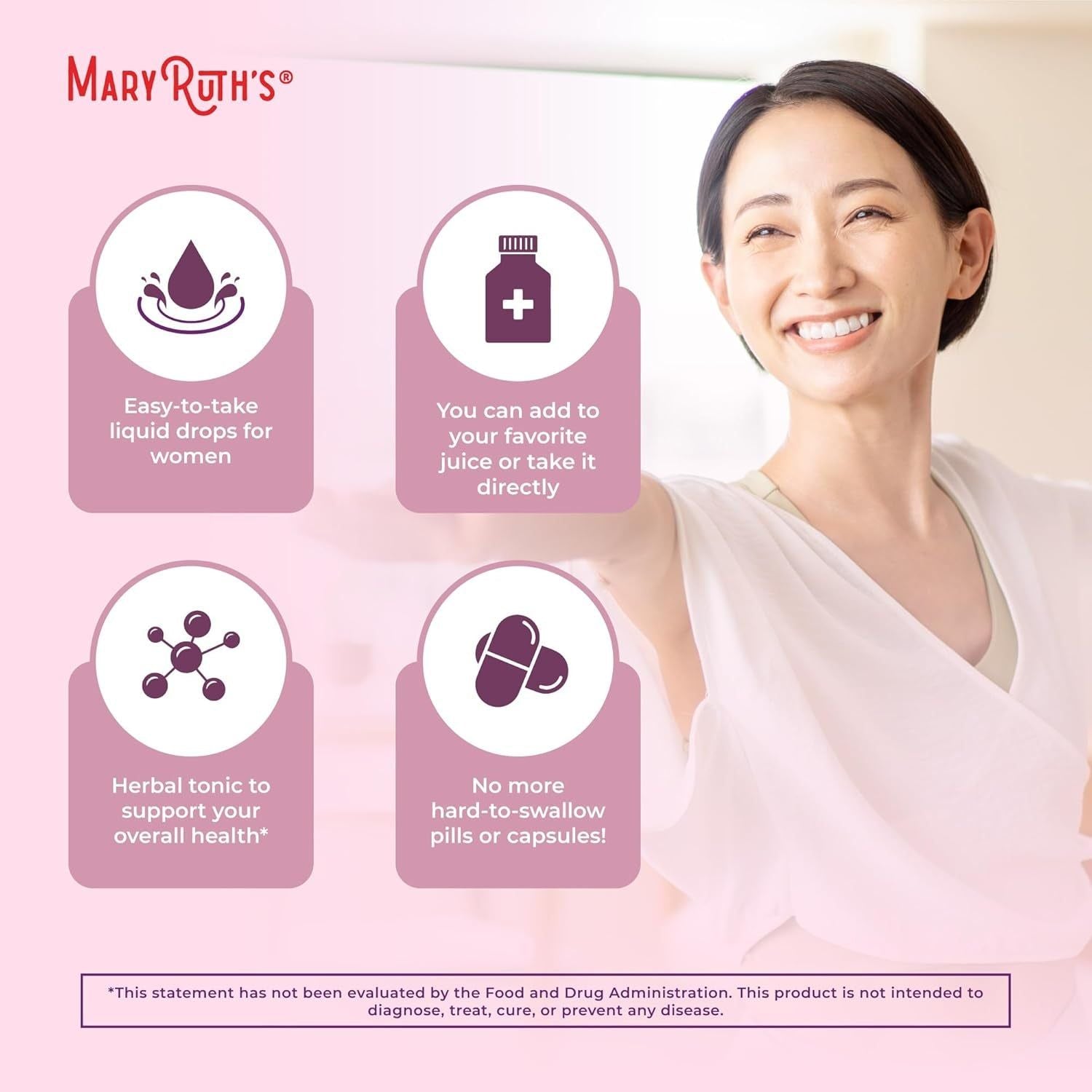 MaryRuth Organics Women's & Menstrual Support Liquid Extract – 30ml | Herbal PMS & Cycle Relief