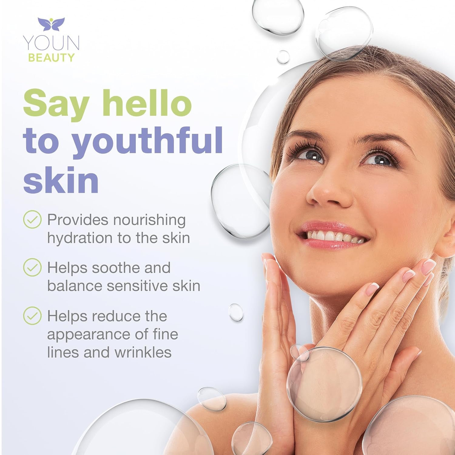YOUN Beauty Hyaluronic + Probiotic Serum – 30ml | Hydrating & Skin-Balancing Facial Serum