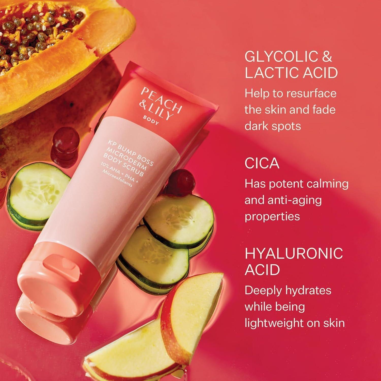 Peach & Lily KP Bump Boss Microderm Body Scrub – 240ml  | Smooth & Nourish