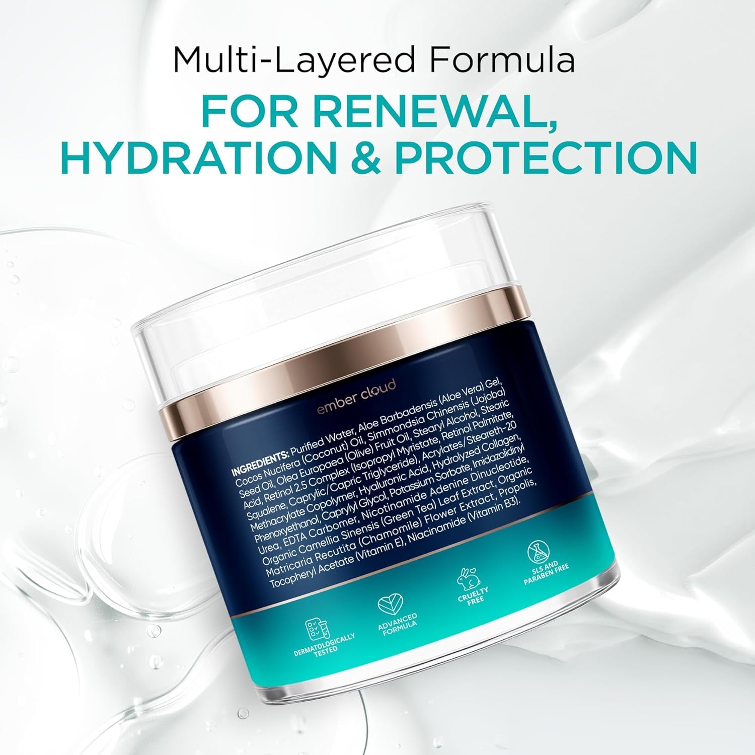 Ember Cloud Collagen Retinol & NAD+ Day & Night Cream – 50ml | Advanced Anti-Aging Hydration & Firmness