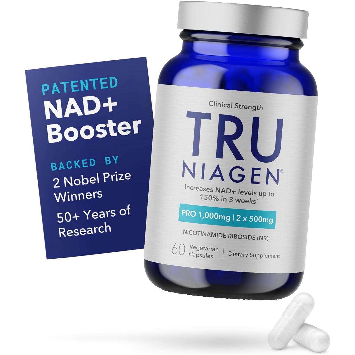 TRU NIAGEN Patented NAD+ Booster – 60 Capsules | Boost Cellular Energy & Support Healthy Aging