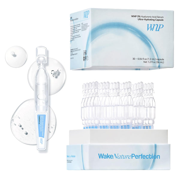 WNP 3% Hyaluronic Acid Serum Ultra-Hydrating Capsule – 30 x 1.2ml | Lightweight, Deep Moisture Ampoule for All Skin Types