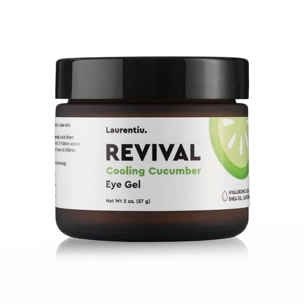 Laurentiu Revival Cooling Cucumber Eye Gel – 57g | Puffiness, Dark Circles & Fine Line Treatment with Caffeine & Hyaluronic Acid